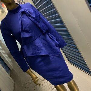 Royal Blue Peplum Dress